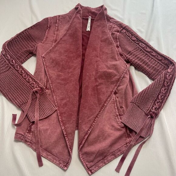 Leo & Nicole Braided Cardigan Sweater Size Small - Picture 1 of 7